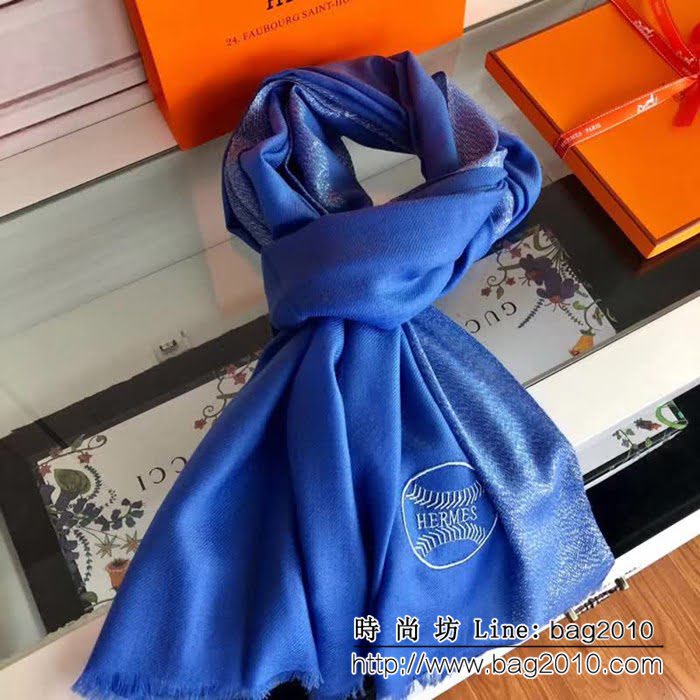 HERMES愛馬仕2018專櫃最新款 爆款頂級羊絨圍巾 LLWJ6092